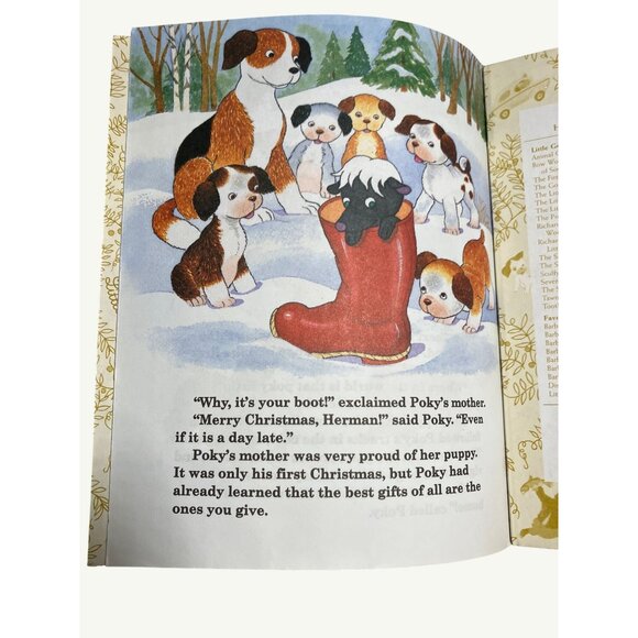 Little Golden Book The Poky Little Puppys First Christmas Childrens Hardcover Bo - Picture 9 of 11